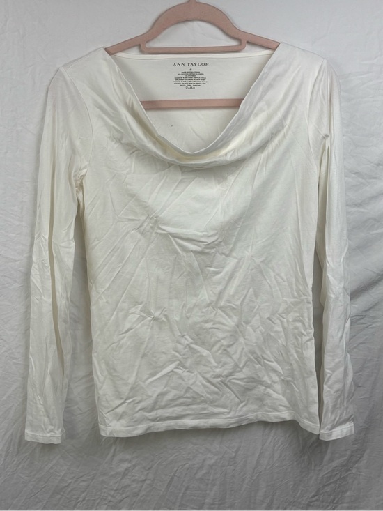 Ann Taylor Tops - Ann Taylor Cream Cowl Neck Long Sleeve Top small